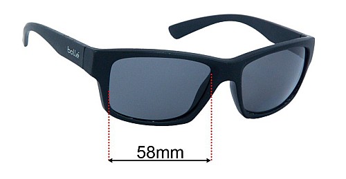 Verres De Remplacement Polarisés Bollé Habu 59mm - Pour Lunettes De Soleil, Noirs, Neufs Sans étiquettes